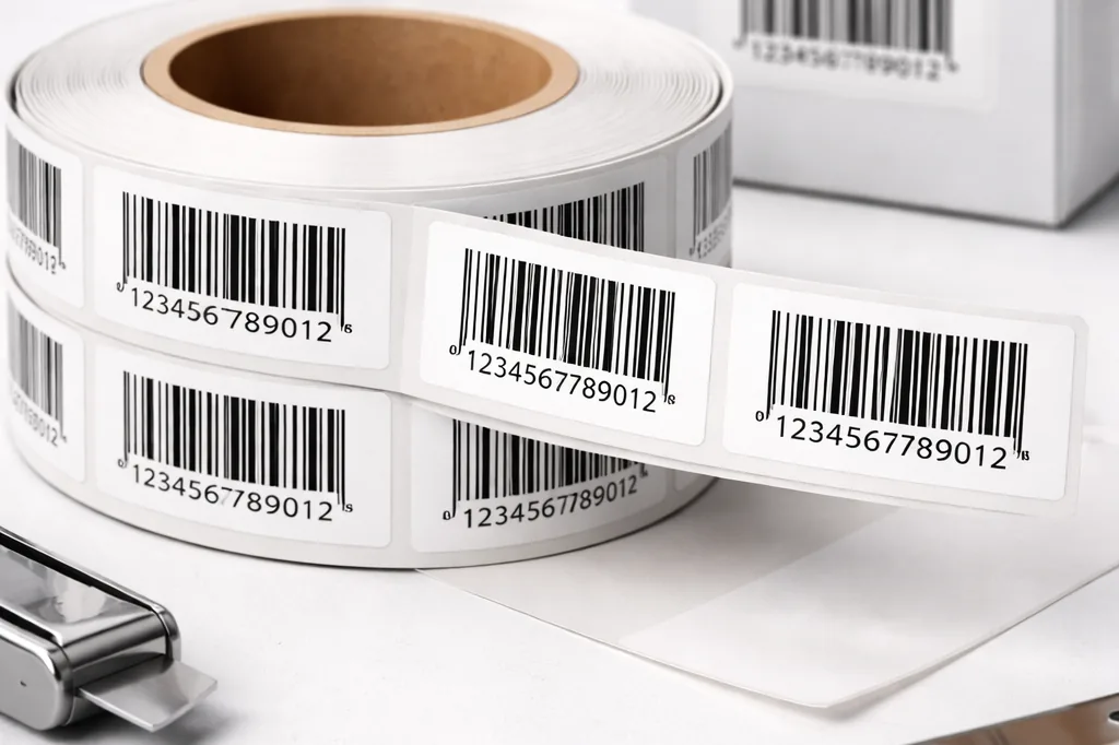 Numbered, barcode & QR labels